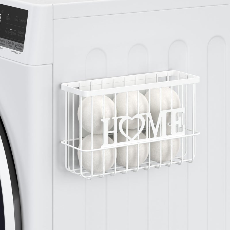 Thipoten Dryer Ball Holder, Thipoten Magnetic Dryer Ball Storage for Laundry Room, Perfect Space Saver for Holding Dryer Balls of Various Sizes (White) - Image 1