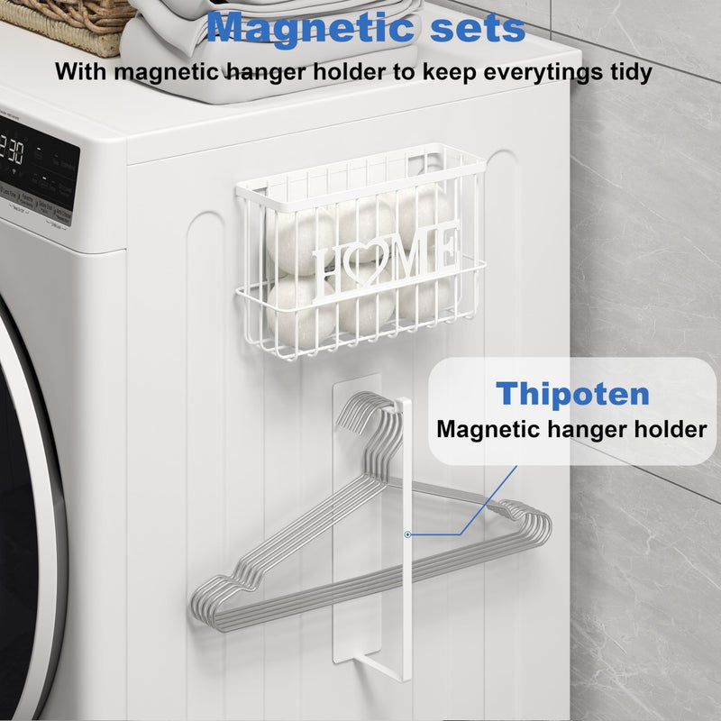 Thipoten Dryer Ball Holder, Thipoten Magnetic Dryer Ball Storage for Laundry Room, Perfect Space Saver for Holding Dryer Balls of Various Sizes (White) - Image 4
