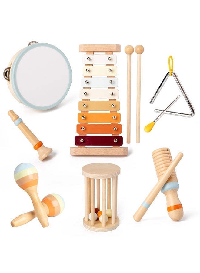 Wooden Xylophone Musical Toy for Kids - 8 Note Percussion Instrument for Hearing Development & Early Music Education - Montessori Wooden Toy for Toddlers Boys and Girls Age 3+ - Image 1