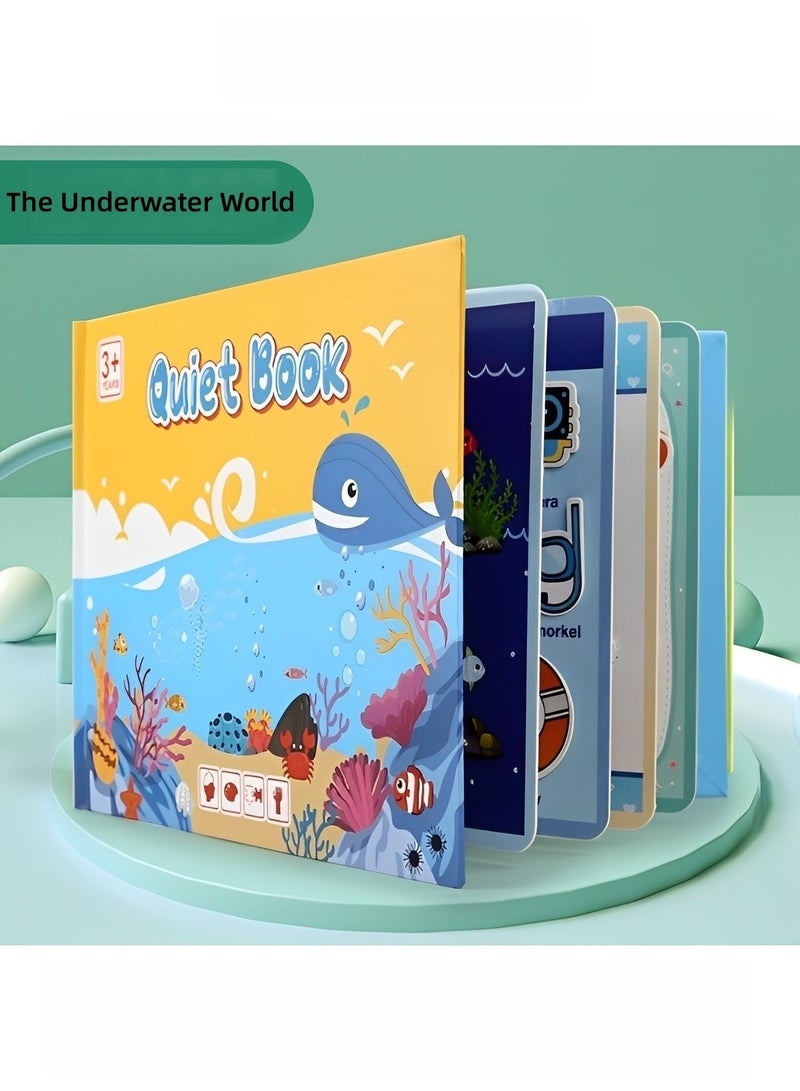 REOCLE Quiet Paste Book Baby Sensory Book Montessori Baby Sensory Board Toys Fine Motor Skills Learning Great Gifts for Babies Boys Girls - Image 1