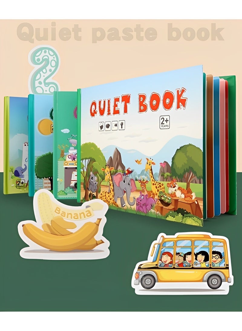 REOCLE Quiet Paste Book Baby Sensory Book Montessori Baby Sensory Board Toys Fine Motor Skills Learning Great Gifts for Babies Boys Girls - Image 3