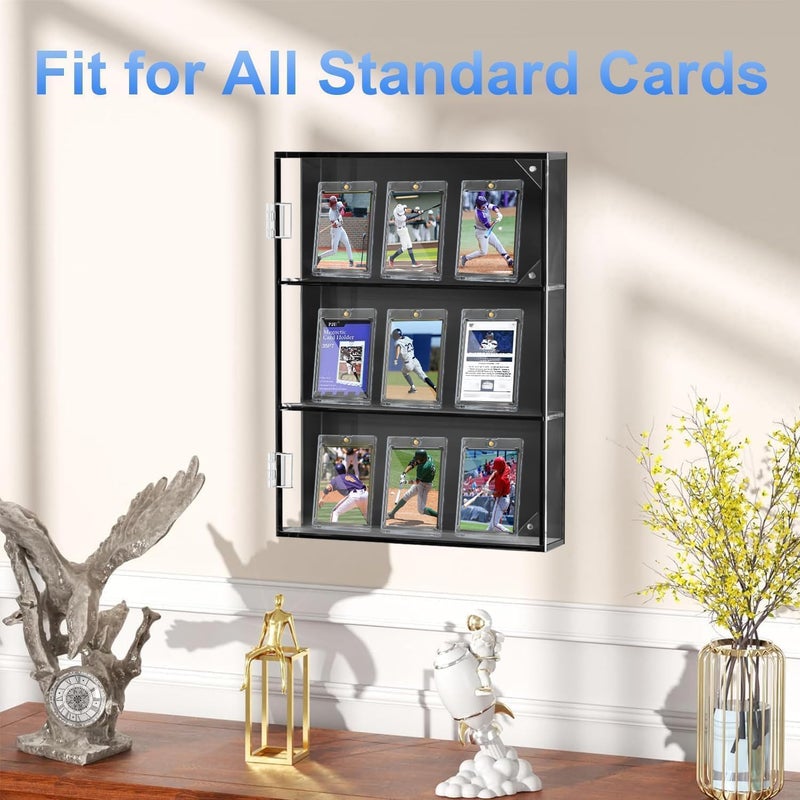 PJU 30ct Magnetic Card Holder, 35pt One Touch Card Holder for Trading Cards, Protectors Hard Plastic, U-V Protection Magnetic Display Case for Baseball, Game, Sports Cards - Image 3