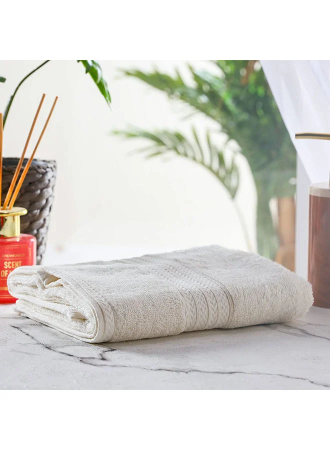دانوب هوم Egyptian Cotton Hand Towel 100% Cotton Lightweight Everyday Use Hand Towels Ultra Soft And Highly Absorbent For Bathroom L 90 x W 50 cm White