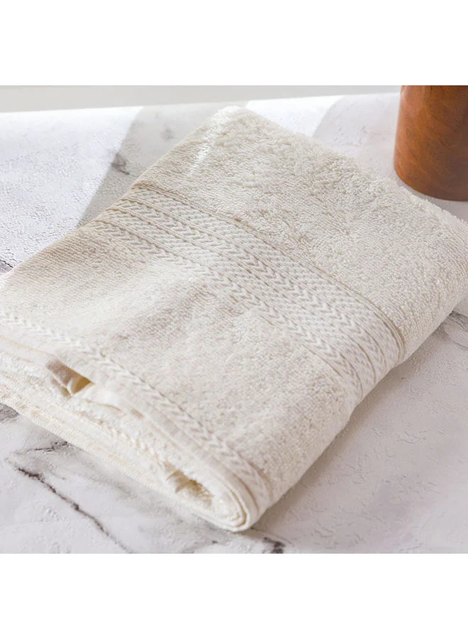 دانوب هوم Egyptian Cotton Hand Towel 100% Cotton Lightweight Everyday Use Hand Towels Ultra Soft And Highly Absorbent For Bathroom L 90 x W 50 cm White