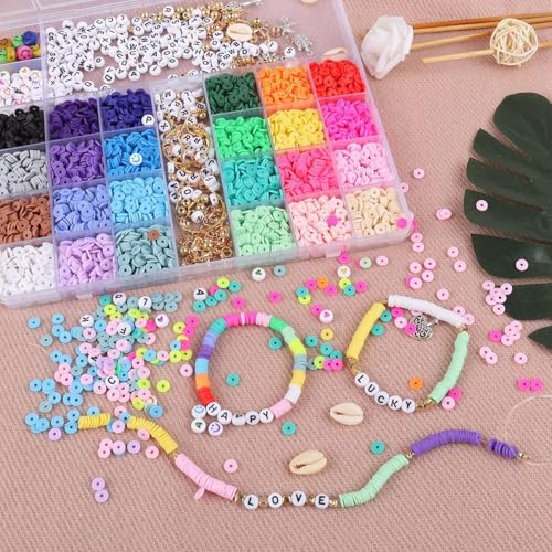 Tusmad DIY Bracelet Making Kit for Girls – Beads Kit & Jewelry Craft Set with Charms, Scissors & Elastic String – Beads for– Gifts for Girls (Bracelet Making Kit-JS-05) - Image 2