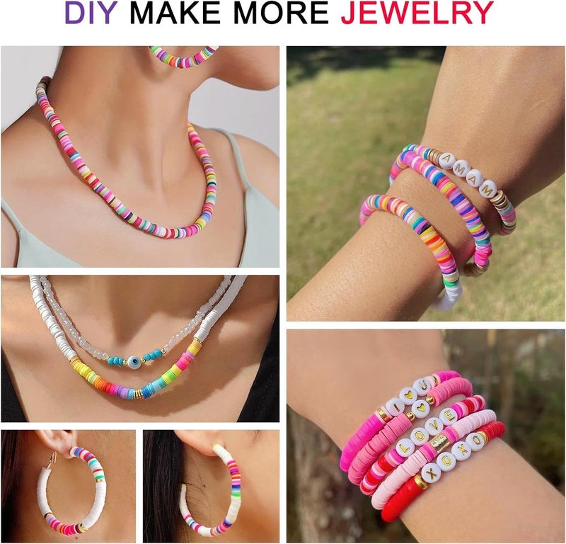 Tusmad DIY Bracelet Making Kit for Girls – Beads Kit & Jewelry Craft Set with Charms, Scissors & Elastic String – Beads for– Gifts for Girls (Bracelet Making Kit-JS-05) - Image 5