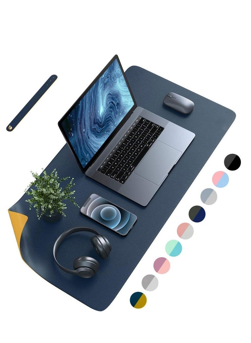 Aurrako Leather Desk Mat Pad Protector,80x40cm Large Office Mouse Pad,Non-Slip PU Desk Blotter, Laptop Desk Pad, Waterproof Desk Writing Pad for Gaming Office and Home - Image 1