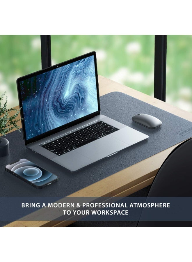 Aurrako Leather Desk Mat Pad Protector,80x40cm Large Office Mouse Pad,Non-Slip PU Desk Blotter, Laptop Desk Pad, Waterproof Desk Writing Pad for Gaming Office and Home - Image 4