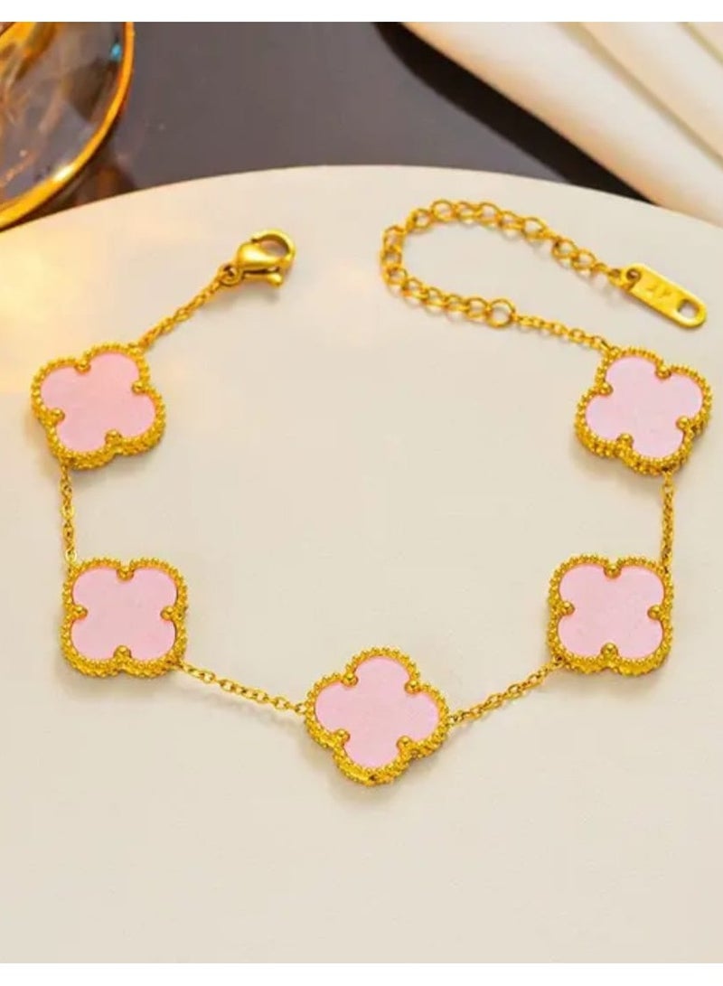 Luxuria 18K Gold Plated Stainless Steel Fashion Luxury Clover Design Pendant Necklace for Women Gift - Image 5