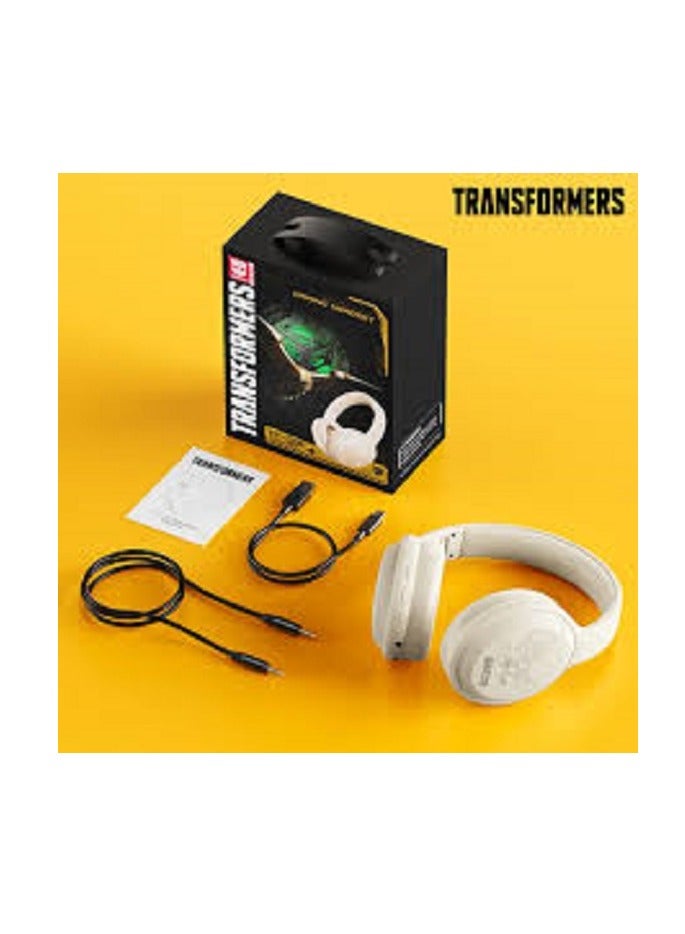 TRANSFORMERS TF-G06 Gaming Gamer Headset Bluetooth 5.4 Noise Reduction Low Latency Headphones Music Earphones Beige - Image 3