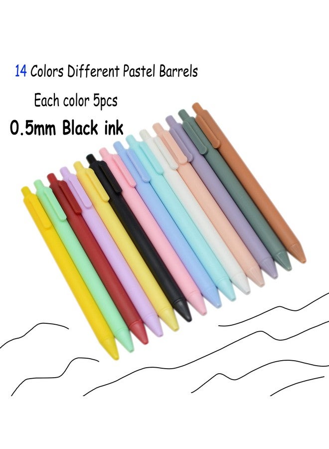 YYaaloa 70pcs Cute Pens Black Gel Ink Pens Retractable 0.5mm Gel Pens Bullet Point Nice Gifts Fun Pens for Kids Girls Boys Women Office School Supplies - Image 3