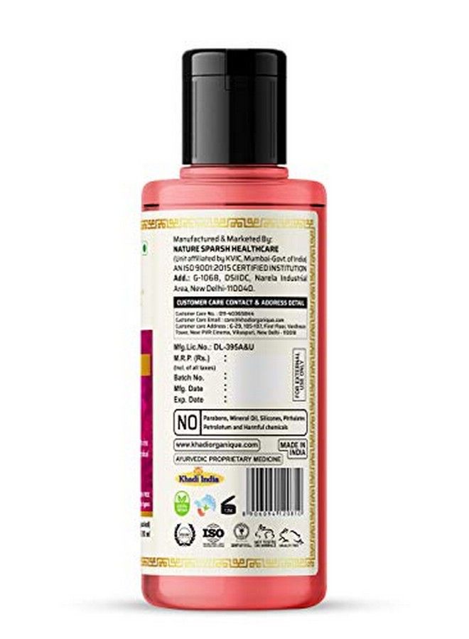 Khadi ORGANIQUE Herbal Rose Geranium Massage Oil Without Mineral Oil 210 Ml (Pack Of 1) - Image 4