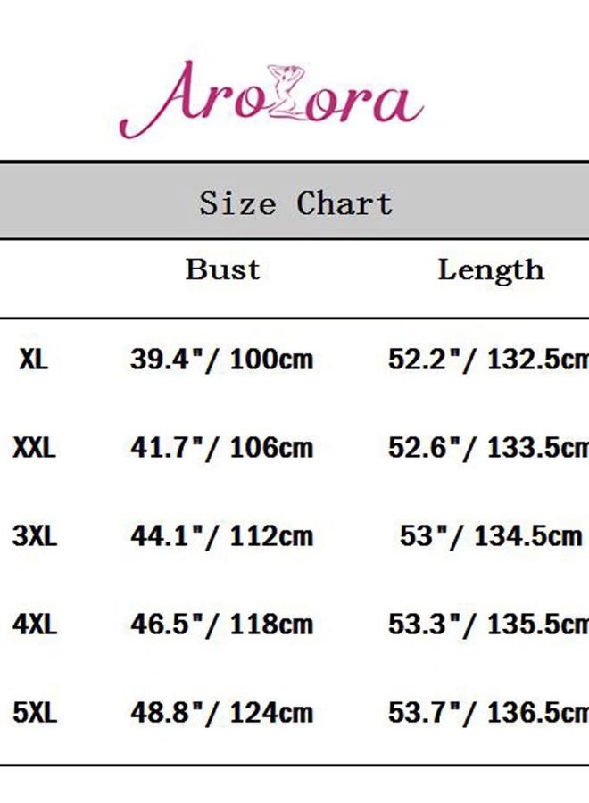 Aro Lora Womens Casual Sleeveless Plus Size Chiffon Halter Neck Pleated Loose Long Maxi Dress, White, 4XL - Image 4