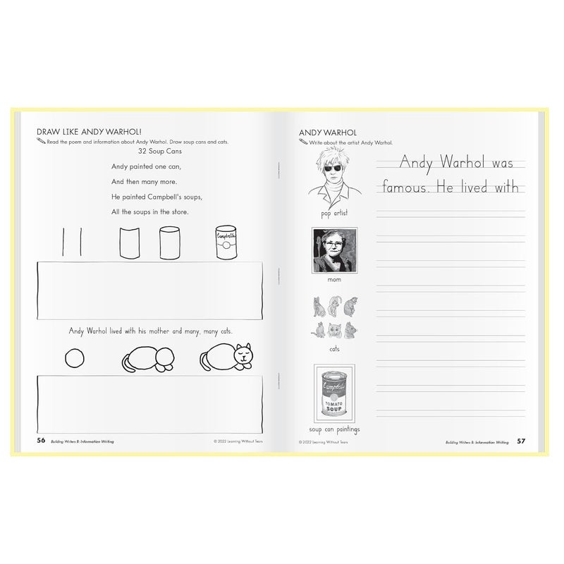 Learning Without Tears, Building Writers B, Student Edition, Age 6+, 1st Grade+, Handwriting Without Tears, Narrative, Information & Opinion Writing, Fluency, School & Home, Tutoring - Image 5