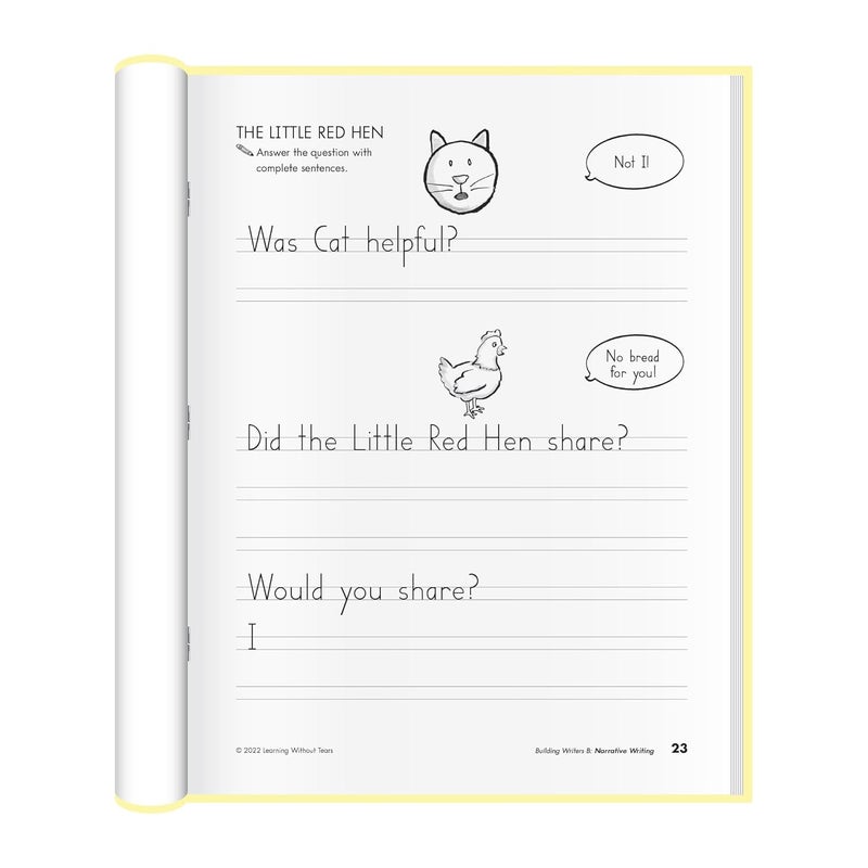 Learning Without Tears, Building Writers B, Student Edition, Age 6+, 1st Grade+, Handwriting Without Tears, Narrative, Information & Opinion Writing, Fluency, School & Home, Tutoring - Image 3