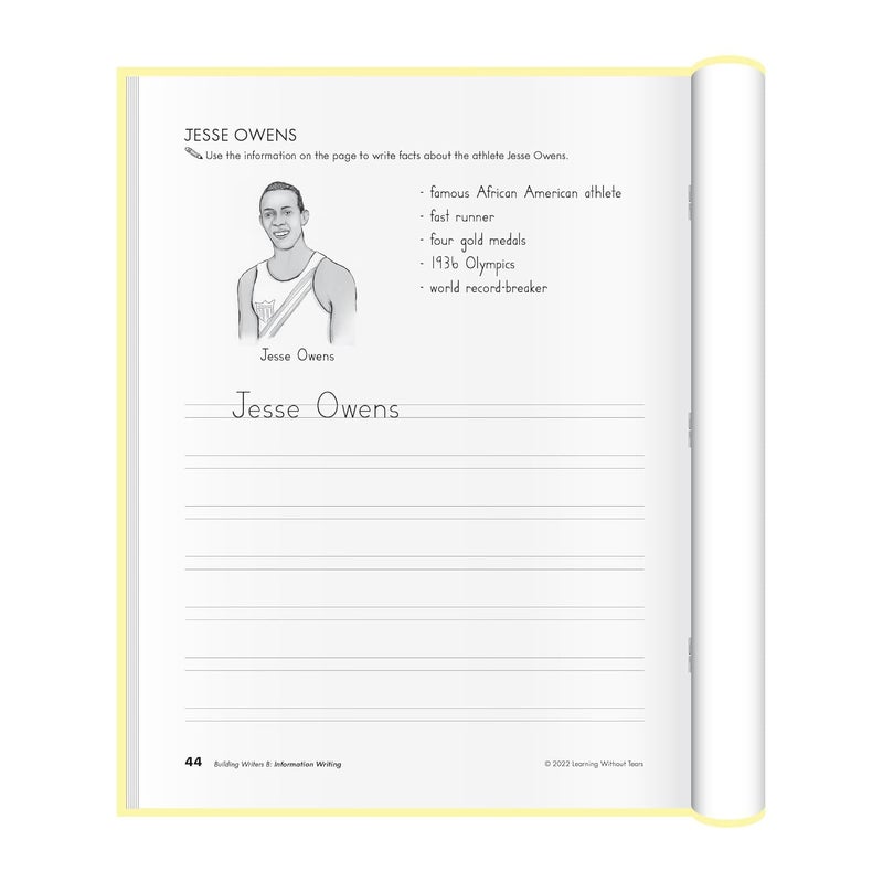 Learning Without Tears, Building Writers B, Student Edition, Age 6+, 1st Grade+, Handwriting Without Tears, Narrative, Information & Opinion Writing, Fluency, School & Home, Tutoring - Image 4
