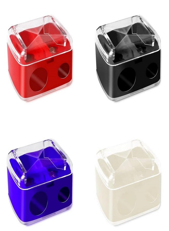MESKIN Precision Cosmetic Pencil Sharpener - Dual Holes for Eyeliner and Lip Liner Pencils - Essential Makeup Tool for Perfectly Sharpened Tips (Multicolor, Pack of 1) - Image 1