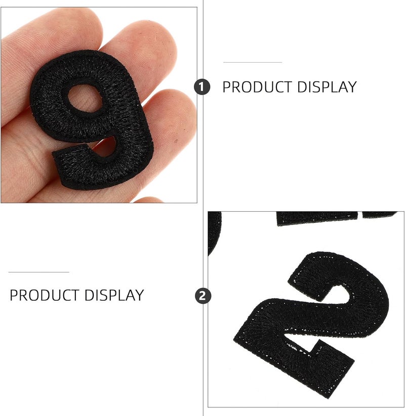 30pcs Black Number Iron-on Garment Patches Sewing Appliques for Clothing Repair DIY Embroidered Patch Set for Jeans Jackets Shirts - Image 3