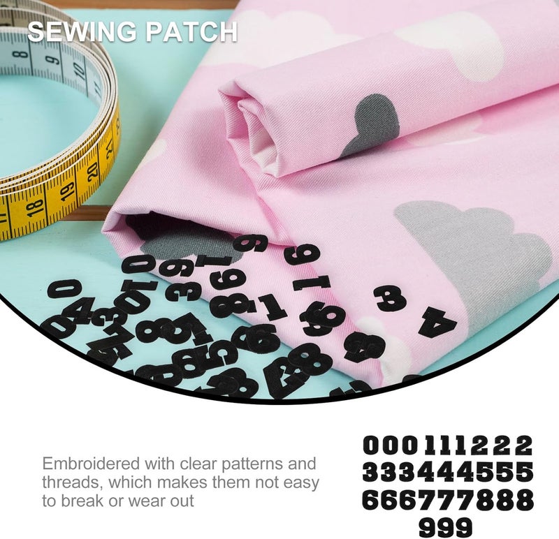 30pcs Black Number Iron-on Garment Patches Sewing Appliques for Clothing Repair DIY Embroidered Patch Set for Jeans Jackets Shirts - Image 4
