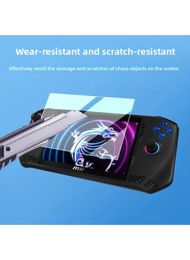 Generic Applicable To MSI Claw Microstar Game Console Tempered Film HD MSI Claw Handheld Glass Protective Film-Color:2.5D Arc Edge HD Tempered Film [kraft Paper Box * 3 Pieces]]-Size:MSI Claw Microstar Handheld Machine  - Image 2