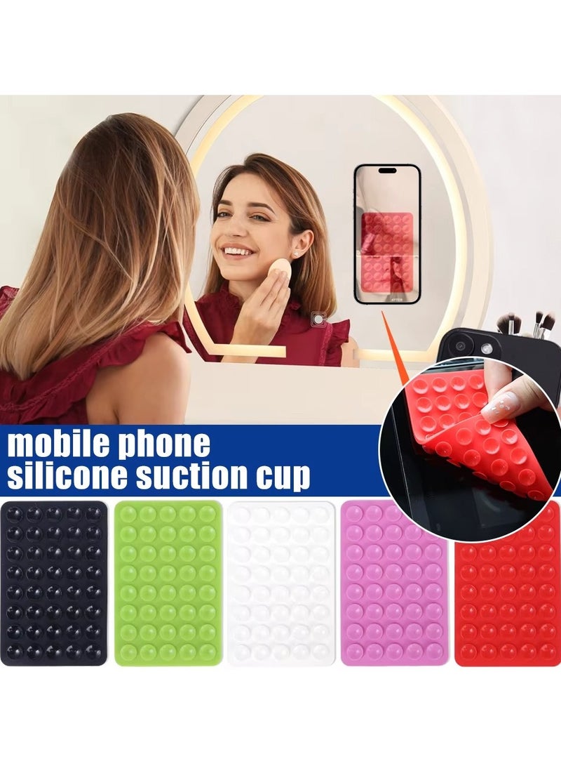 Silicone Suction Phone Case Mount, Non Slip Sticky Phone Grip for Cellphone for Strong Grip Holder for Selfies and Videos (Light Blue)