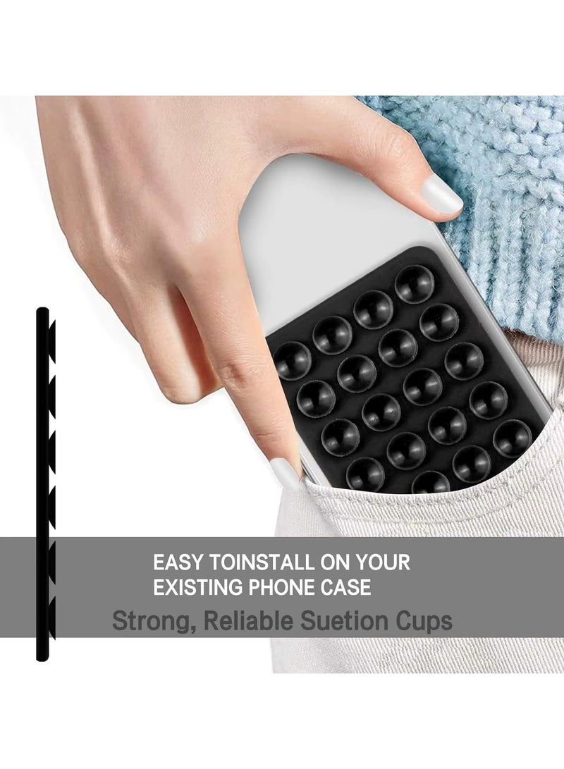 Silicone Suction Phone Case Mount, Non Slip Sticky Phone Grip for Cellphone for Strong Grip Holder for Selfies and Videos (Light Blue)