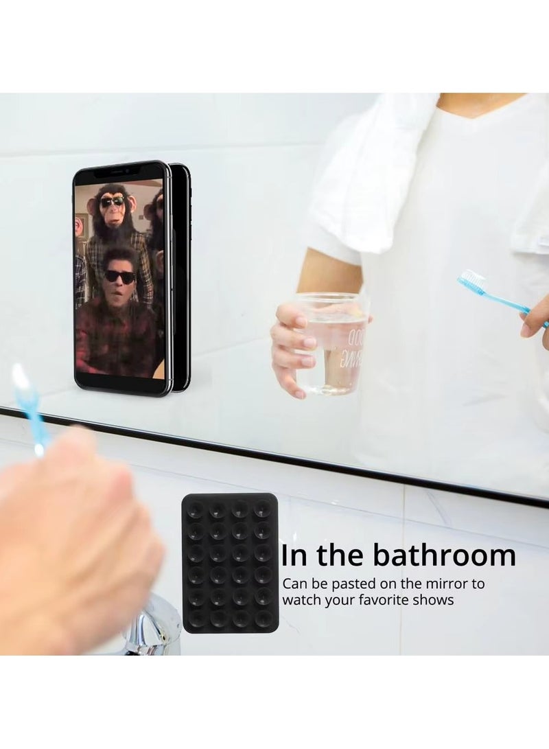 Silicone Suction Phone Case Mount, Non Slip Sticky Phone Grip for Cellphone for Strong Grip Holder for Selfies and Videos (Light Blue)