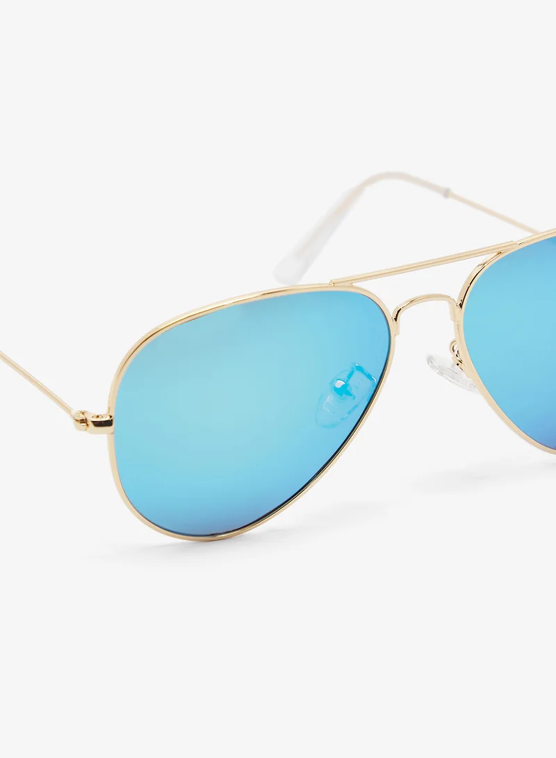 Robert Wood Polarized Lens Aviator Sunglasses