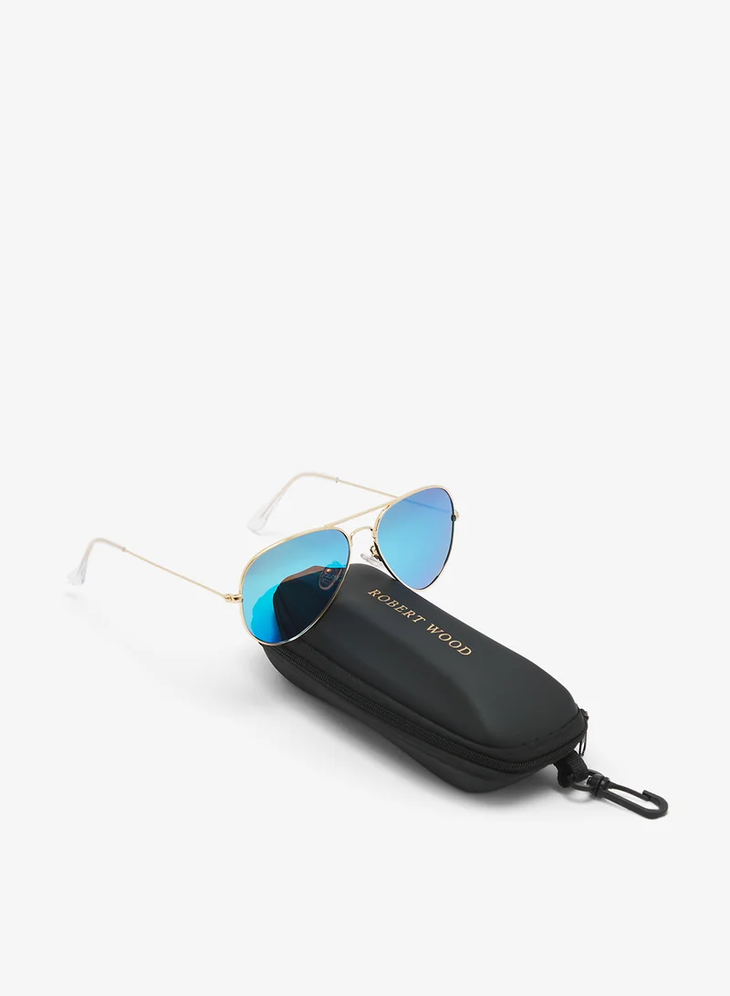 Robert Wood Polarized Lens Aviator Sunglasses