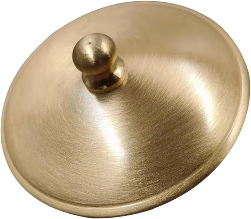 Brass Ashtray Lid Medium Size Fireproof Portable Cigarette Ashtray Cover Tabletop Storage Can Accessory for Home Indoor and Patio Use - Image 1
