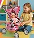 fash n kolor  Deluxe Doll Stroller My First Baby Doll Strollers Toy with Bigger Wheels  Polka Dot Design with Basket in The Bottom  Dolls to Play Baby Doll Stroller for Girls - Image 4