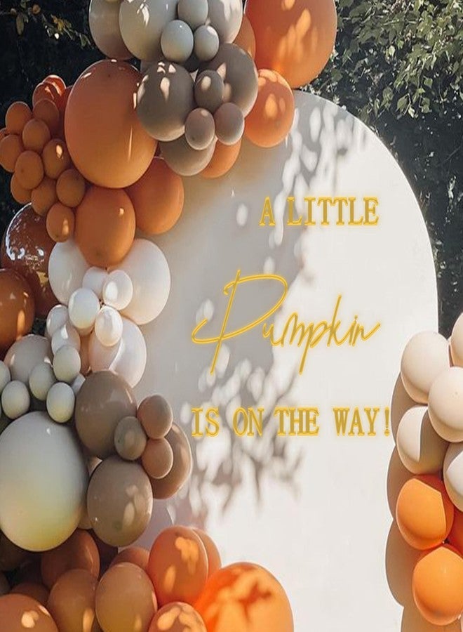 MUWEOL ملصق MUWEOL A Little Pumpkin Is On The Way - ديكور جداري على شكل قوس بالونات لحفل استقبال المولود الجديد على شكل يقطين، ديكور لحفل استقبال المولود الجديد في الهالوين، حروف ذهبية، ديكور لحفلات الخريف (ملصق ذهبي على شكل يقطين) - Image 5