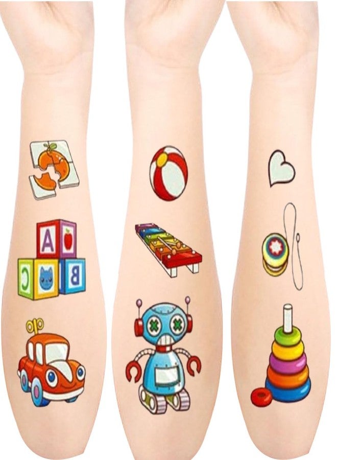 Stylizeink Robort Toys Kids 10 Styles Tattoos for Kids, Mixed Styles Temporary Tattoos Stickers with for Boys and Girls, Party Supplies Gifts - Image 2