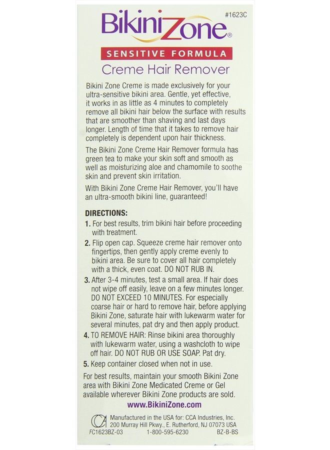 Bikini Zone Bikini Creme Hair Remover - Fast Painless Hair Removing Cream (2 oz, Pack of 3) - Image 2