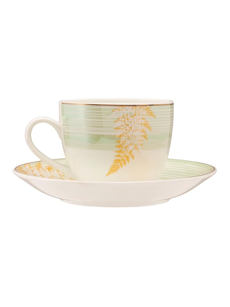 JCPL Fine Ceramic Printed Cup Saucer Set of 12 6 Cups 6 Saucers 180 ml Each Royal R418 - Image 2