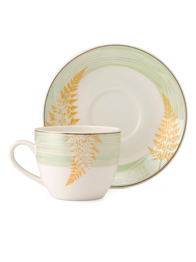 JCPL Fine Ceramic Printed Cup Saucer Set of 12 6 Cups 6 Saucers 180 ml Each Royal R418 - Image 4