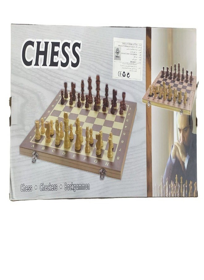 Generic - Portable 3-in-1 Magnetic Foldable Chess Table Set Portable Chess Table Set Adult Unique Game Flower Table Chess Set (L ) - Image 1