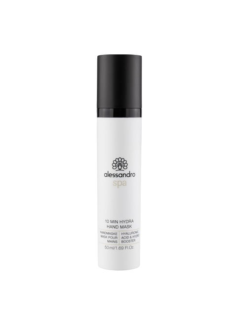 alessandro 10 Min Hydra Hand Mask  Contains Hyaluronic Acid  Helps Boost Hydration  Protects Skin from Irritation  Leaves Hands Soft and Fresh  Suitable for Dry and Cracked Hands  169 oz