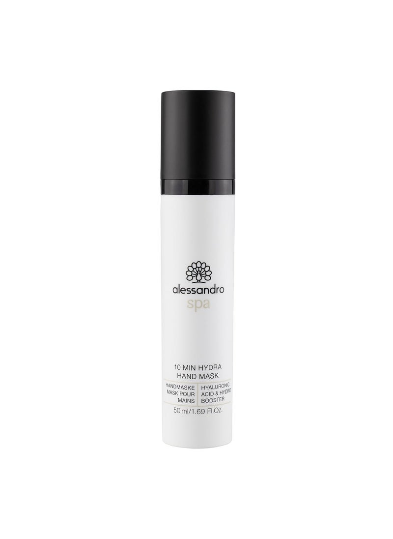 ALESSANDRO alessandro 10 Min Hydra Hand Mask  Contains Hyaluronic Acid  Helps Boost Hydration  Protects Skin from Irritation  Leaves Hands Soft and Fresh  Suitable for Dry and Cracked Hands  169 oz 