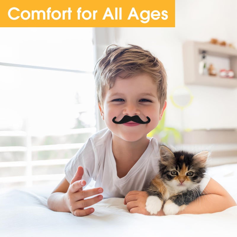 MOWPOG 66 PCS Novelty Fake Mustache Self Adhesive Beard, Costume Mustaches Stickers for Cosplay, Party Accessories, Halloween, Christmas, Funny Fake Facial Hair Mustaches for All Age (22 Classic) - Image 5