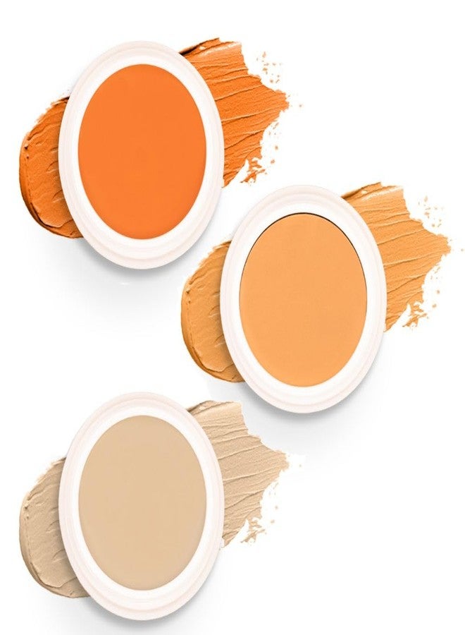 ماليو كريم أساس مالياو الاحترافي لتصحيح اللون - تغطية كاملة للهالات السوداء تحت العين، وحب الشباب، والعيوب | لمسة نهائية مطفية | مجموعة من 3 قطع | 6 غرام لكل قطعة - Image 1