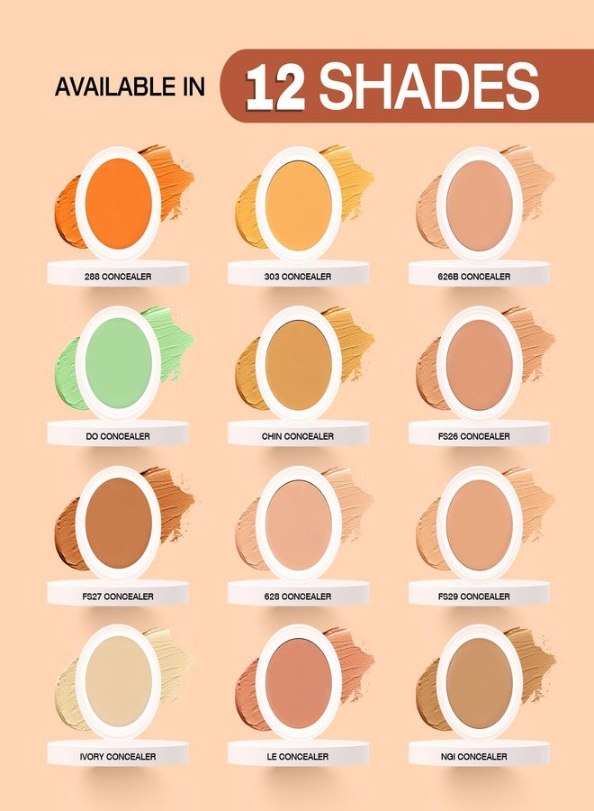 ماليو كريم أساس مالياو الاحترافي لتصحيح اللون - تغطية كاملة للهالات السوداء تحت العين، وحب الشباب، والعيوب | لمسة نهائية مطفية | مجموعة من 3 قطع | 6 غرام لكل قطعة - Image 5