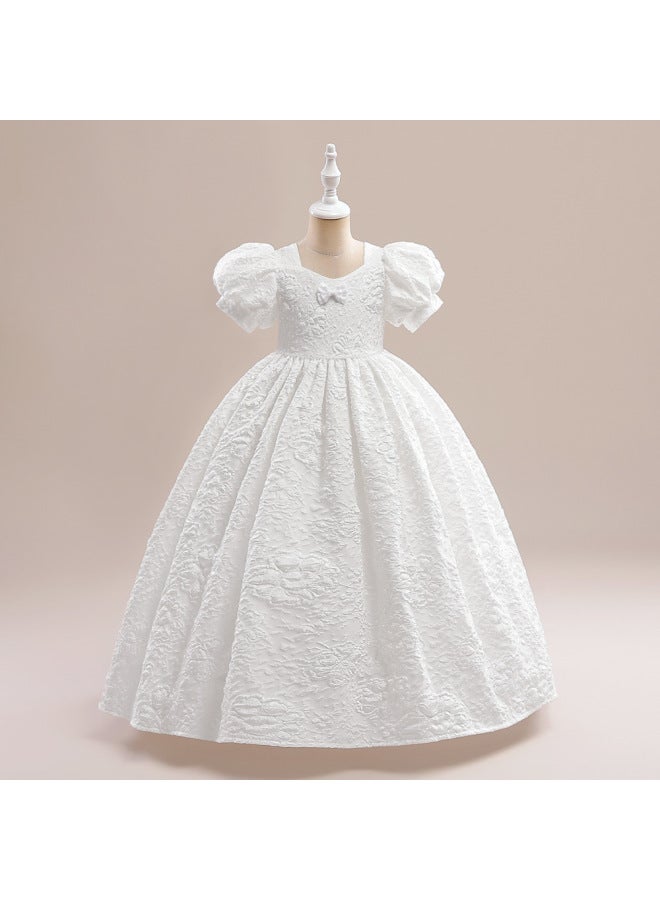 Girls Host Evening Dress Kidsren's Wedding Flower Girl Dress Little Girl Princess Dress Piano Performance Dress Tutu Skirt