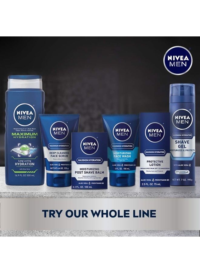 NIVEA MEN غسول وجه مرطب بأقصى ترطيب مع الألوة فيرا، 5 أونصة سائلة - Image 5