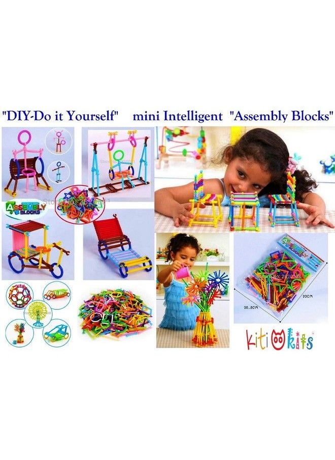 Kiti Kits Build Your Creativity Diy Colorful Educational Smart City Assembly Sticks 200 Sticks Blocks For Kids Boys & Girls With Different Themes  - Image 1