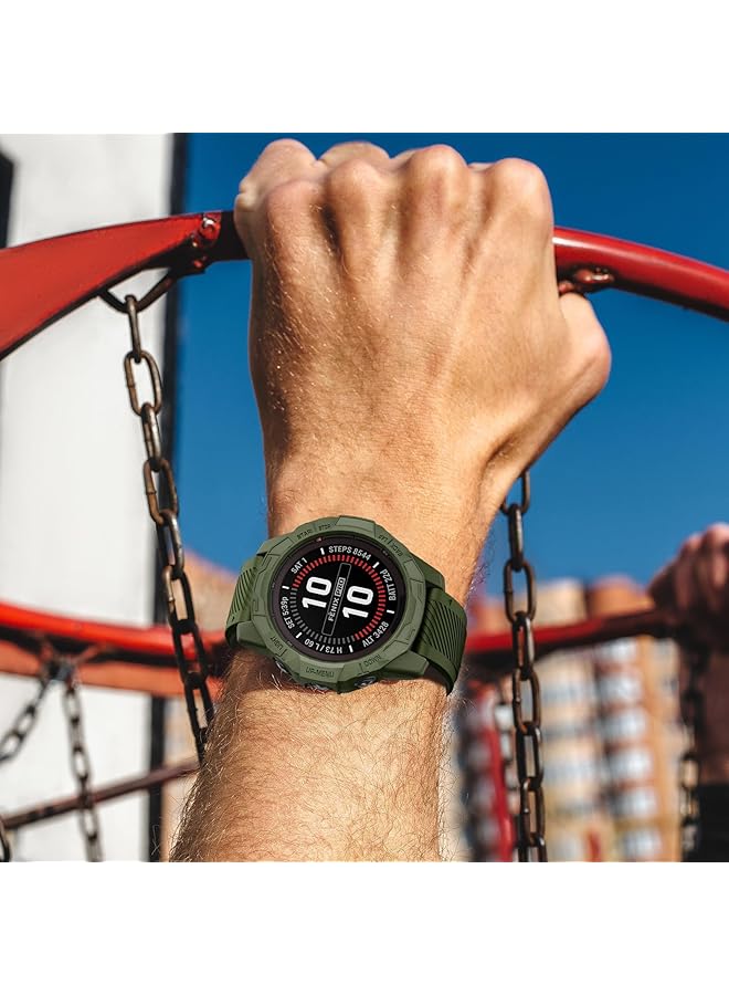 إيروريكس حافظة حماية لساعة Garmin Fenix 7 Pro Fenix 7 Epix Pro مقاس 47 مم، غطاء حماية من مادة TPU، إطار ساعة، ملحقات، أخضر - Image 3