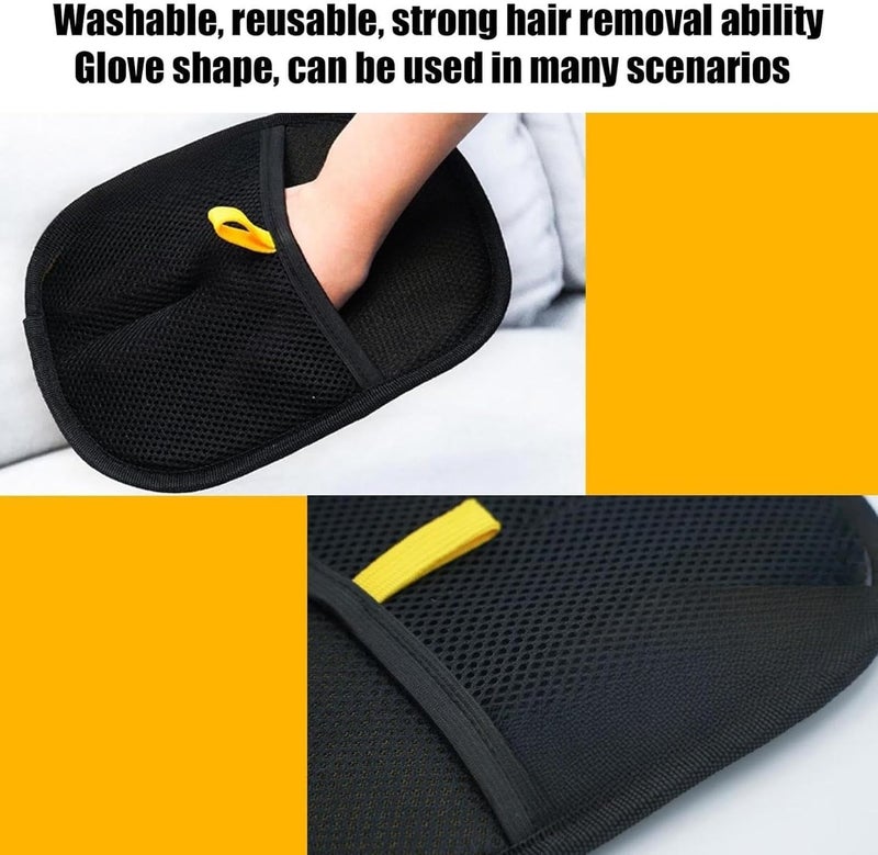 XIBO Pet Grooming Gloves Remover Glove, Electrostatic Pet Hairs Removal Gloves, Reusable Cat & Dog Hairs Remover, for Couch, Furniture, Carpet, Car Seat. - Image 4