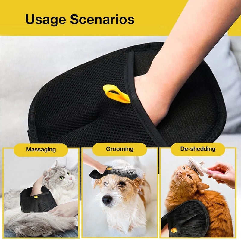 XIBO Pet Grooming Gloves Remover Glove, Electrostatic Pet Hairs Removal Gloves, Reusable Cat & Dog Hairs Remover, for Couch, Furniture, Carpet, Car Seat. - Image 5
