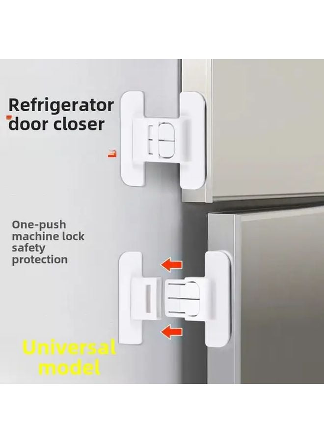 4pcs Refrigerator Door Closers Anti Opening Tool Power Saving Black Technology - Image 4