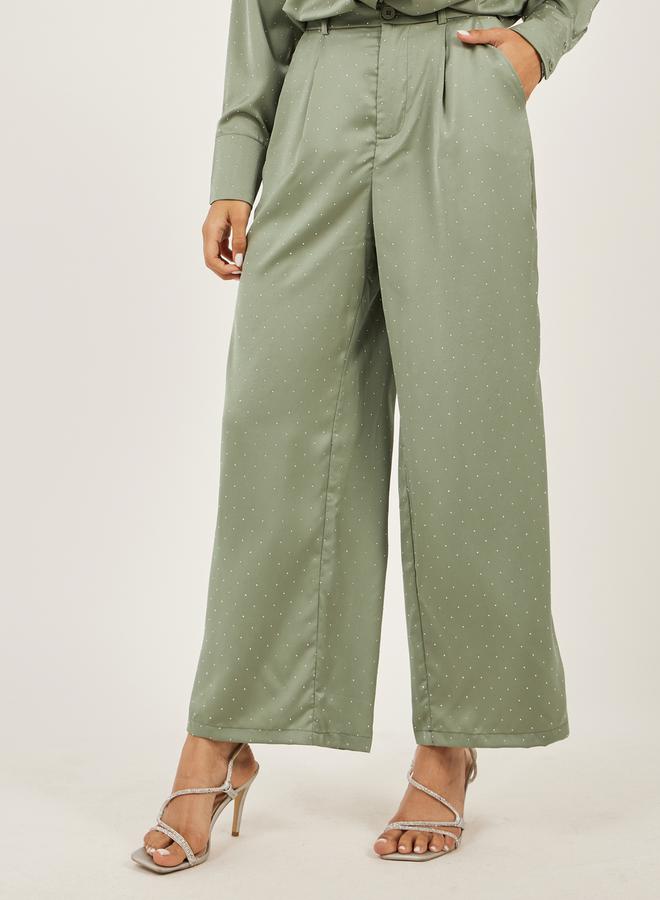 Oversized Embellished Shirt and Wide Leg Pants Co-Ords